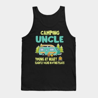 Camping Uncle Young At Heart Slightly Older In Other Places Happy Camper Summer Christmas In July Tank Top